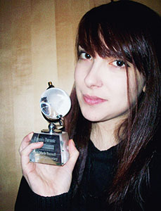 Eugenia Durante with Bunnell Award trophy