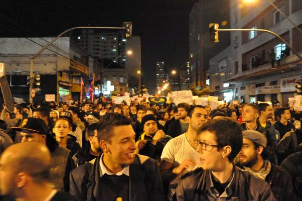 Brazilian Protesters Try To Stay Peaceful