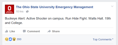 Ohio State University student shaken after hiding from assailant during campus attack